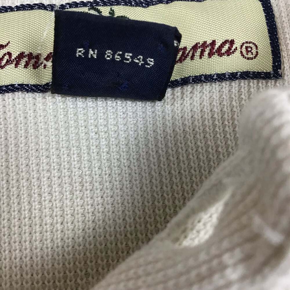 Tommy Bahama Men's Silk-Cotton Blend Ribbed Knit Polo Shirt Beige Large - Picture 4 of 10